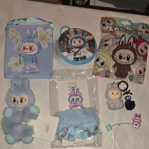Cute Blue Bunny Kids Accessory Set